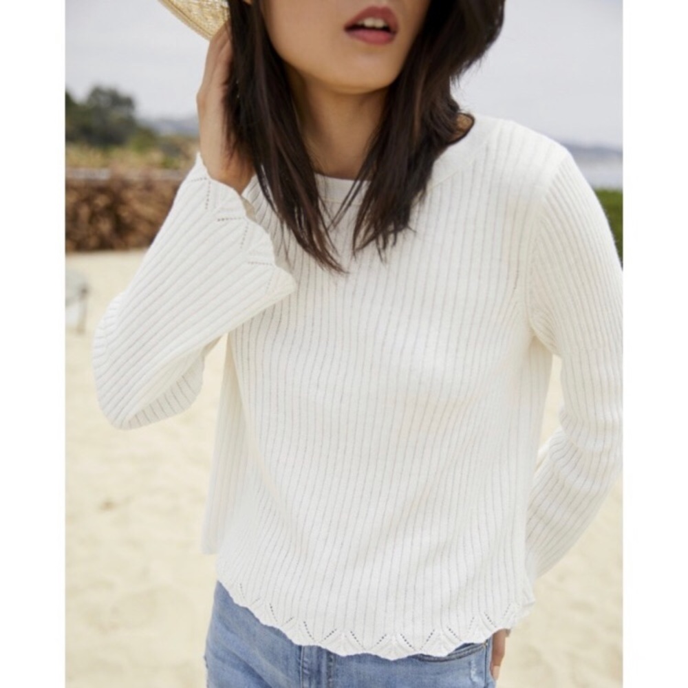 RACHEL PARCELL BELL SLEEVE SWEATER